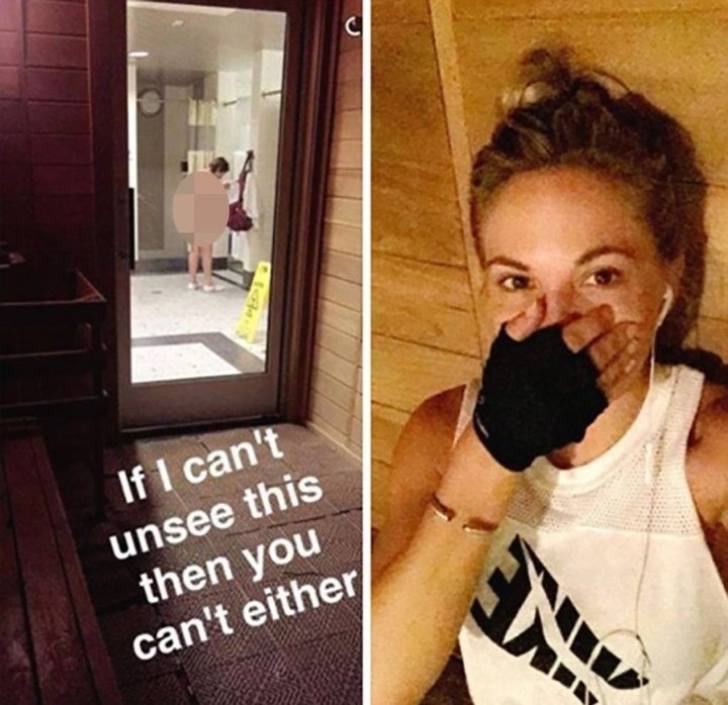 Modelul Playboy Dani Mathers a fotografiat o femeie dezbrăcată în saună. De ce riscă puşcăria