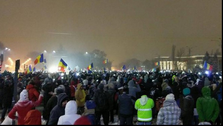 Acțiune în forță a Jandarmeriei Române în fața Guvernului 
