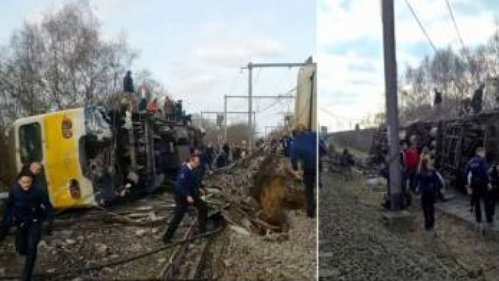 Tren deraiat în Belgia: un mort și 25 răniți