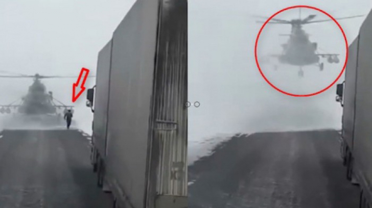 Un elicopter militar a aterizat pe o şosea circulată. Ce i-a întrebat pilotul pe şoferi: toţi râd!