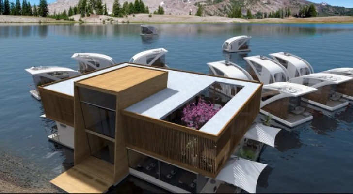 Japonezii au dezvoltat mini-moteluri plutitoare.Practic, te plimbi pe apă într-un dormitor navigabil