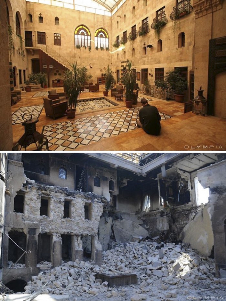 Transformarea uluitoare a orașului sirian Alep, lovit de bombardamente. Imaginile care-ți dau fiori