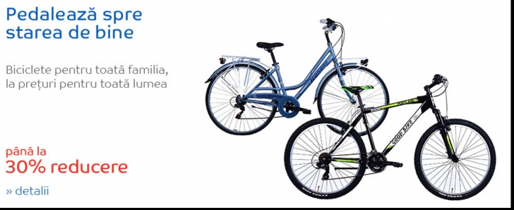 eMAG biciclete – Primavara aduce reduceri de pret de 30% pentru mai multe modele