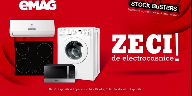 eMAG Stock Busters – Lichidare de stoc pentru electrocasnice la cel mai mare retailer online din Rom