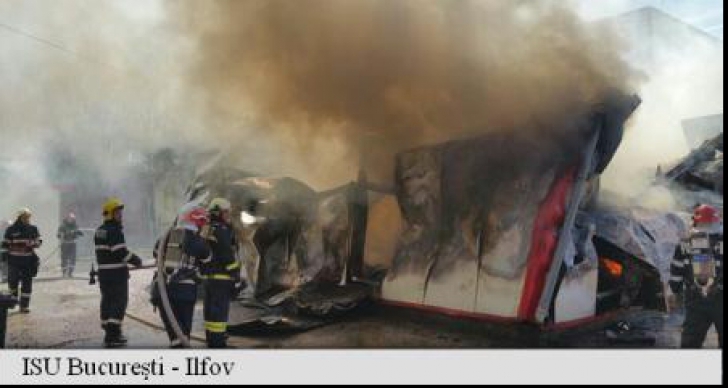 Incendiu la un depozit din strada Cătănoaia