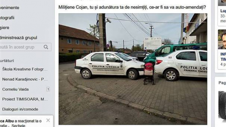 Sancţiunea primită de un bărbat care a distribuit pe Facebook o fotografie cu maşini de poliţie