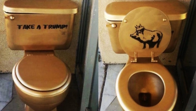 Misterioasele toalete aurii dedicate lui Donald Trump fac senzație în toată America 
