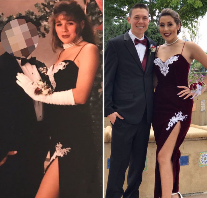 Au mers la balul de absolvire îmbrăcate în rochiile purtate de mamele lor în urmă cu 25 de ani