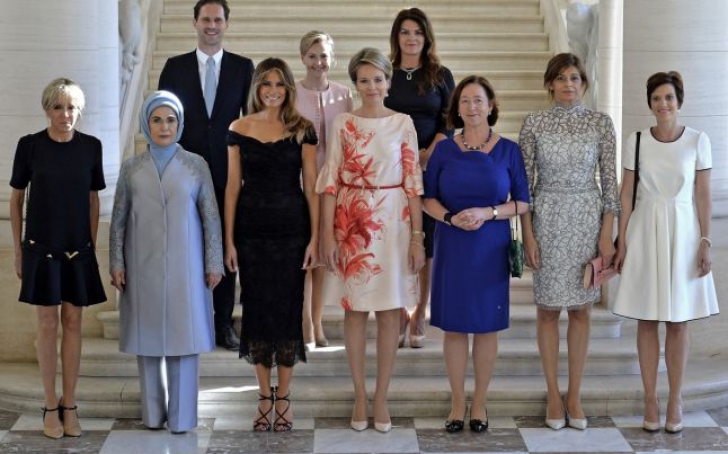 Fotografie virală. Soţul premierului Luxemburgului, în fotografia de grup cu soţiile liderilor NATO