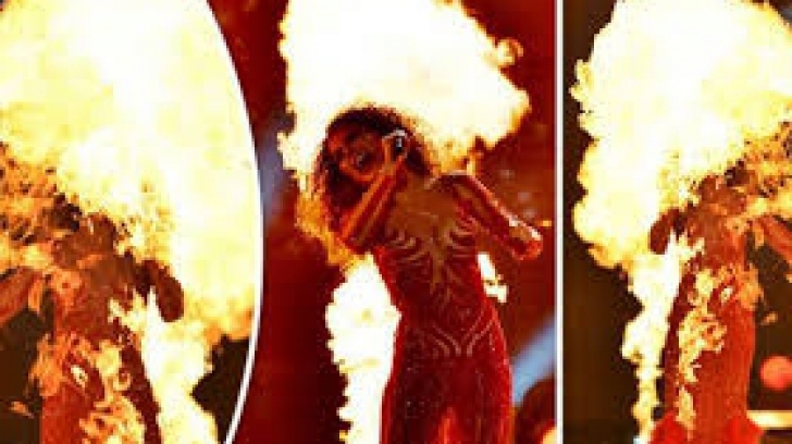 A luat foc pe scenă! Interpretare incendiară la Eurovision. La propriu!