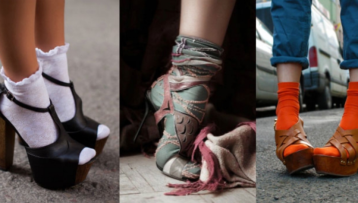Cea mai cool tendință în modă: șosete purtate cu sandale. Ai purta așa ceva?