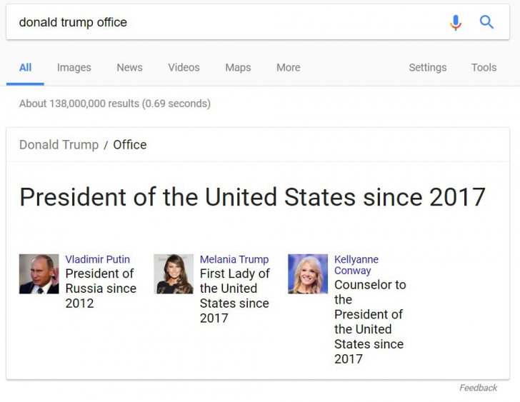Surpriză de proporții. Ce a apărut azi pe Google la căutarea "biroul lui Donald Trump"