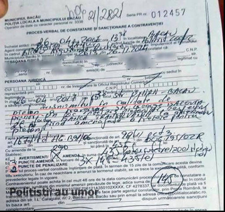 Caz incredibil, la Bacău: un pieton a fost amendat şi a primit puncte PENALIZARE