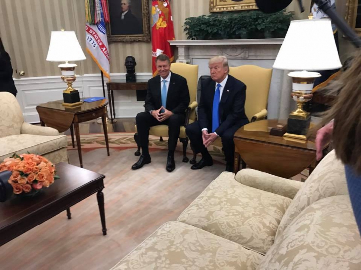 Primele imagini de la întâlnirea lui Klaus Iohannis cu Donald Trump