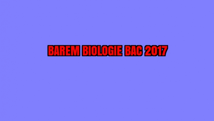 BAREM BIOLOGIE BAC 2017