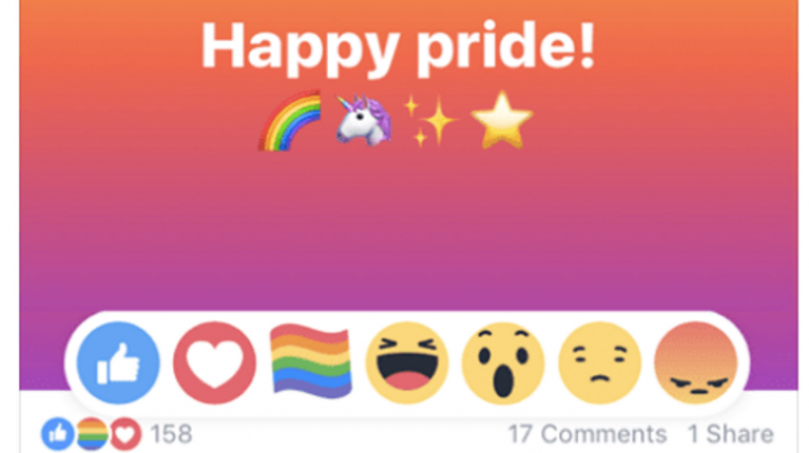 Facebook are o nouă reacție. Ce semnifică noul emoji cu steagul curcubeu