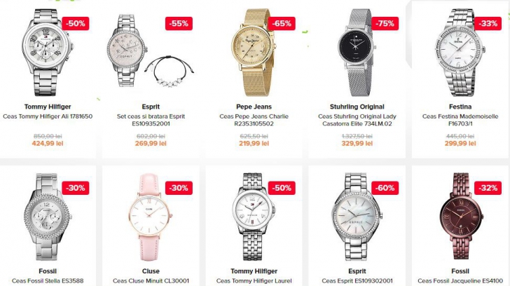 Reduceri ceasuri Zilele Elefant.ro. Prețuri cu până la 90% mai mici la modele de firmă