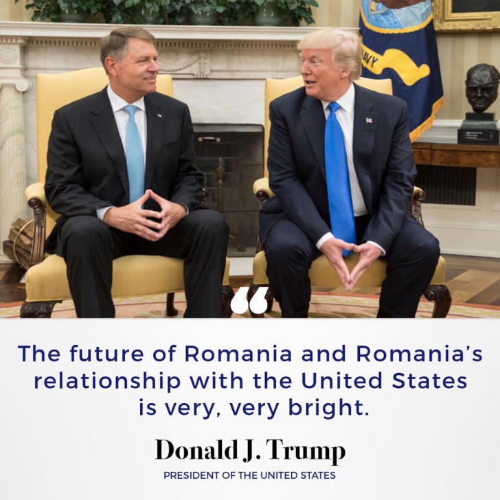 Mesajul postat pe Facebook de Donald Trump după întâlnirea cu Klaus Iohannis
