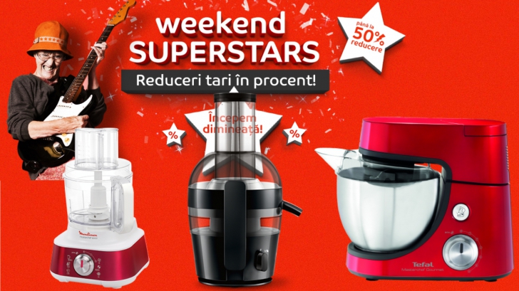 Reduceri eMAG Weekend Superstars. Cele mai tari oferte la roboți de bucătărie