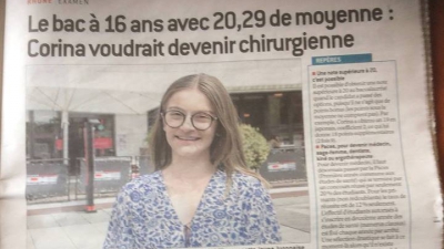 Românca de 16 ani care a luat BAC-ul în Franța cu notă maximă. S-au scris pagini despre ea 