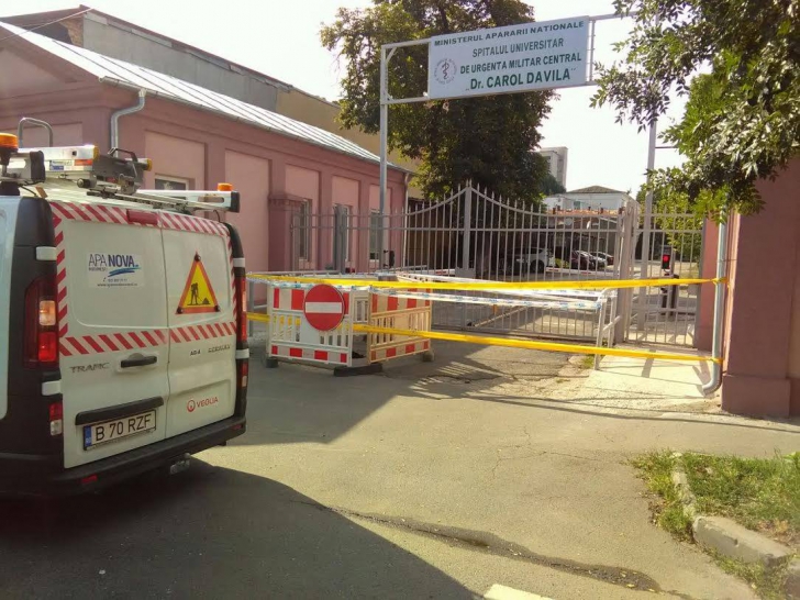 Surparea de la accesul secundar al Spitalului Militar a fost reparată în 15 ore