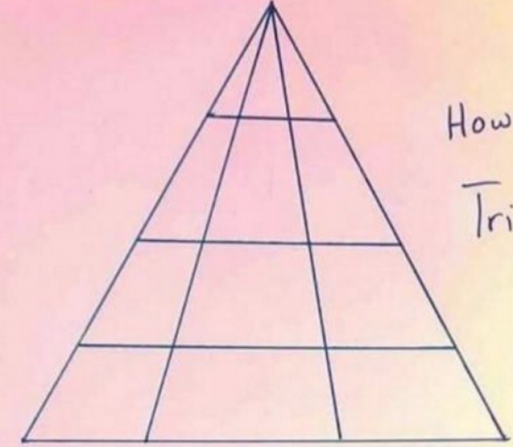 Oamenii de ştiinţă spun că persoanele care descoperă câte triunghiuri apar în poză au minţi geniale