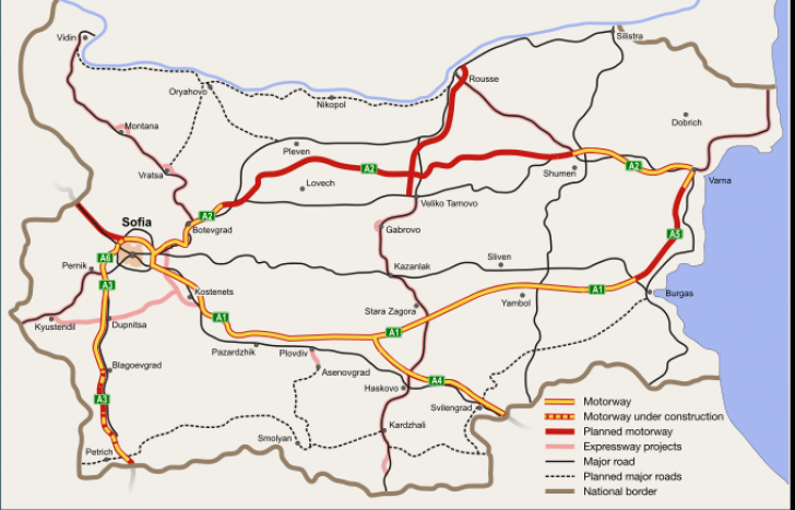 autostrazi bulgaria harta Bulgarii ne au întrecut la autostrăzi