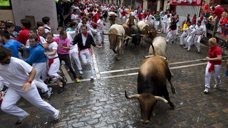 ȘOCANT! Sinuciderea unui taur în timpul unei fiesta spaniole. Până unde poate merge CRUZIMEA umană