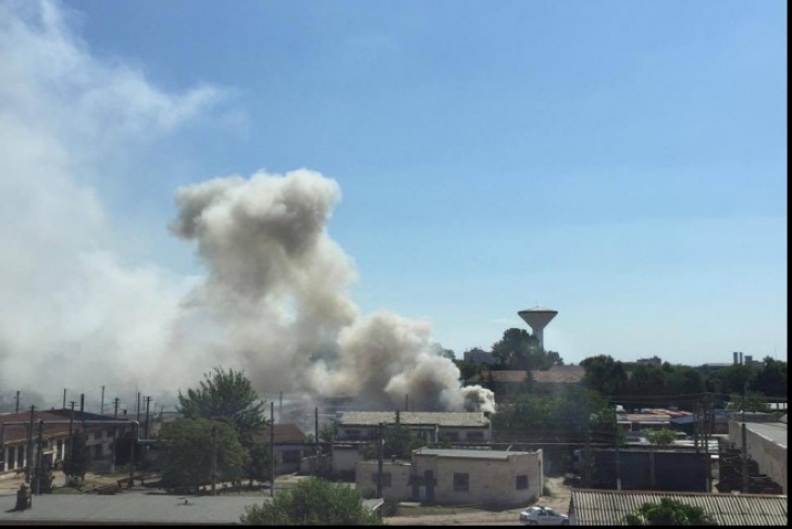 Explozie urmată de un incendiu, la Arad, la depoul de tramvaie