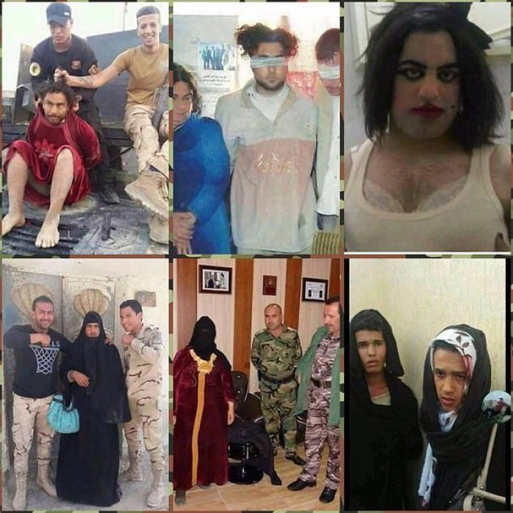 Demers DISPERAT. Luptători ISIS, travestiți în femei şi machiați, în încercarea de fugi