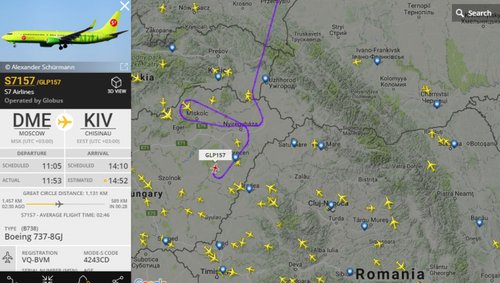 Avionul lui Rogozin, întors din zbor de România. Reacţia oficială a Rusiei
