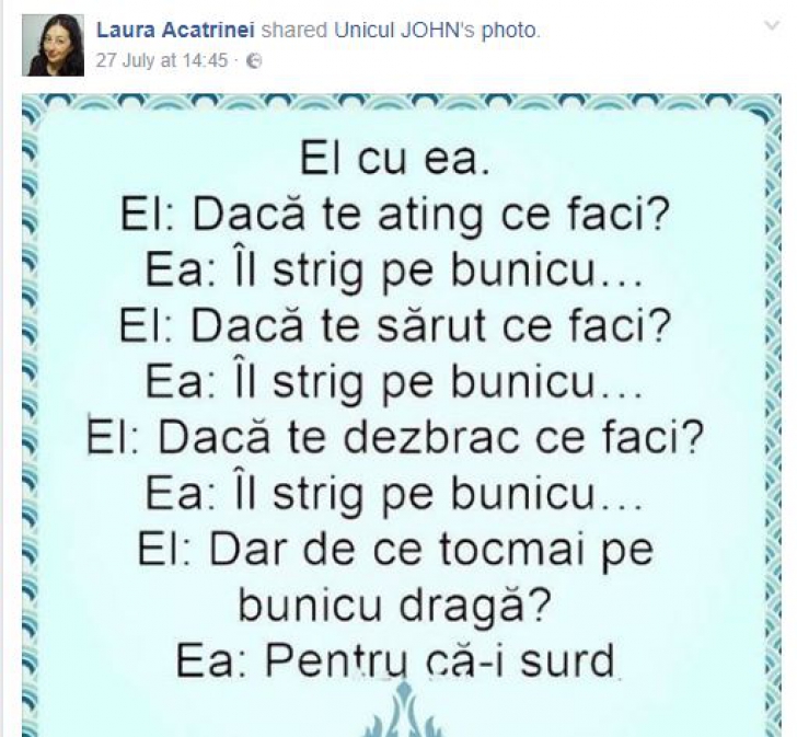 Distracție în timpul programului. Ce postează pe Facebook adjunctul DSP Botoşani UPDATE