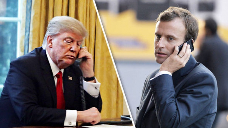 Convorbire telefonică între Trump și Macron. Ce au discutat cei doi șefi de stat