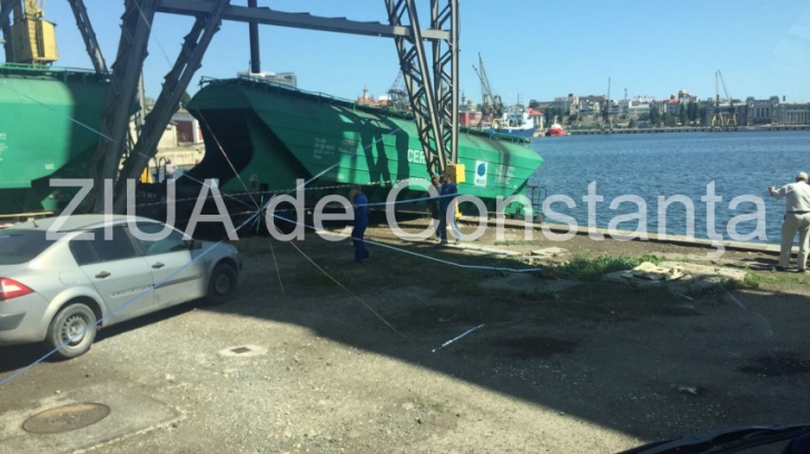 Accident în Portul Constanța: Un vagon a căzut în Marea Neagră