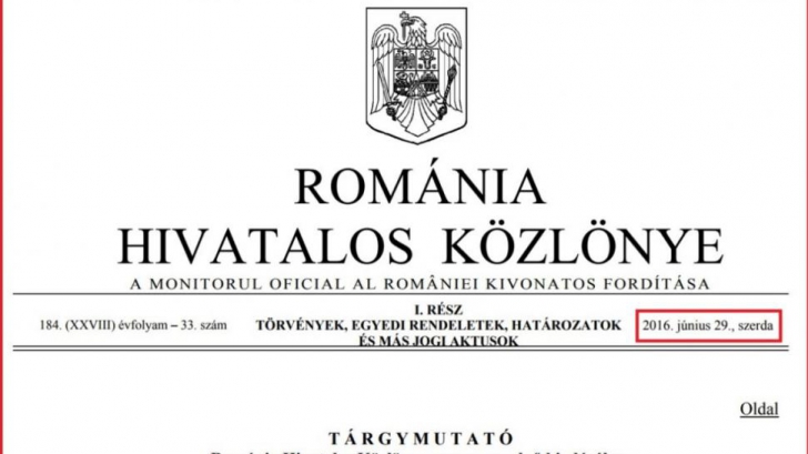 Cea mai scumpă publicație din lume! Monitorul Oficial al României în limba maghiară