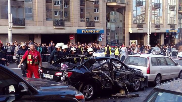 Un mort și trei răniți, în explozia unei mașini la Kiev