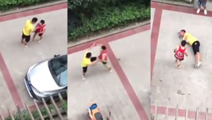 A vrut să bată un tip micuț în parcare, fără să știe că e luptător MMA. Ce a urmat - VIDEO