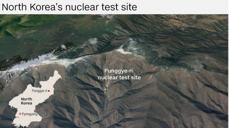 Cum arată zona testelor nucleare din Coreea de Nord: "Drumul testelor nucleare"