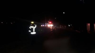 Pericol de explozie &icirc;n gara din Breaza. Un vagon cu nitrat de amoniu, &Icirc;N FLĂCĂRI!