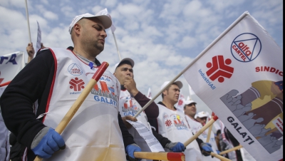 Piața Victoriei, sub asediul sindicatelor. Mihai Tudose: Se ia în calcul compensarea contribuțiilor