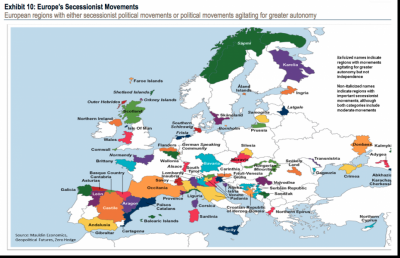 Cum ar arăta HARTA EUROPEI dacă toate regiunile care luptă pentru AUTONOMIE ar avea succes