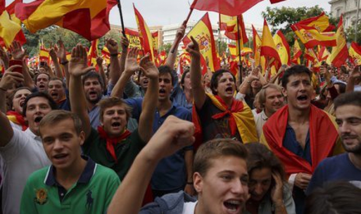 Manifestații în MAdrid, pentru unitatea Spaniei
