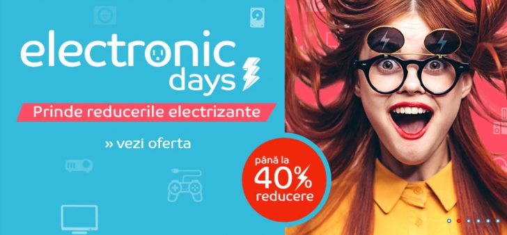 eMAG Electronic days – Promotie cu 40% reducere pentru oferte la televizoare, audio, foto&video si m