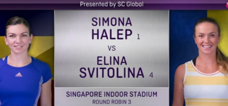 Simona Halep a fost eliminată de la Turneul Campioanelor. Meci modest în faţa lui Svitolina