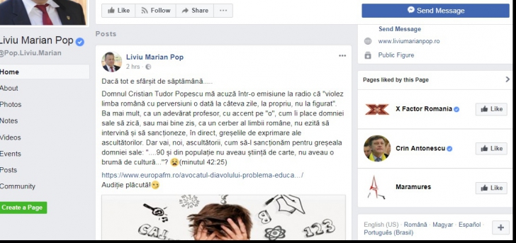 Pop, atac la CTP. Reacţia jurnalistului: Violatorul în serie al limbii române încearcă să mă violeze