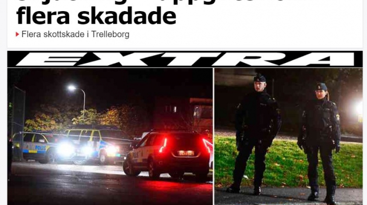 Atac în Suedia: mai mulți oameni, răniți cu focuri de armă