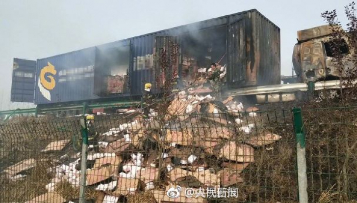 Infern pe autostradă în China. 30 de mașini implicate, 10 morți într-un cumplit accident