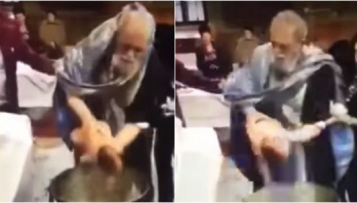 Imagini cumplite la un botez în Brăila: Preotul a luat bebeluşul în braţe... Ce a urmat este şocant