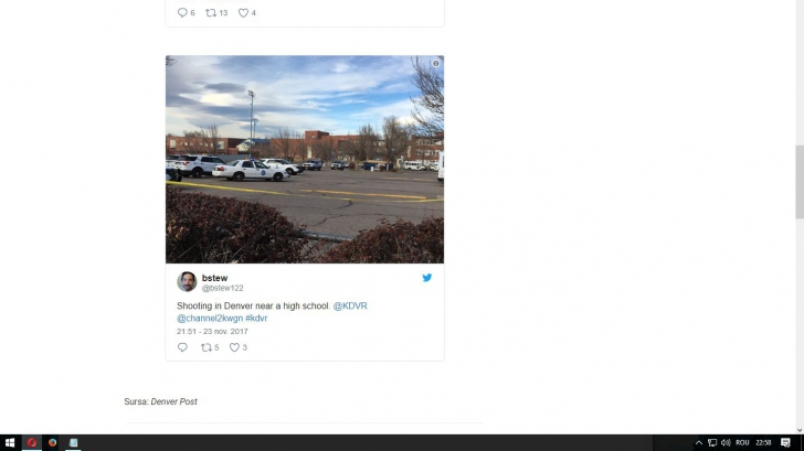 ATAC armat în parcarea unei școli din SUA. Există trei victime