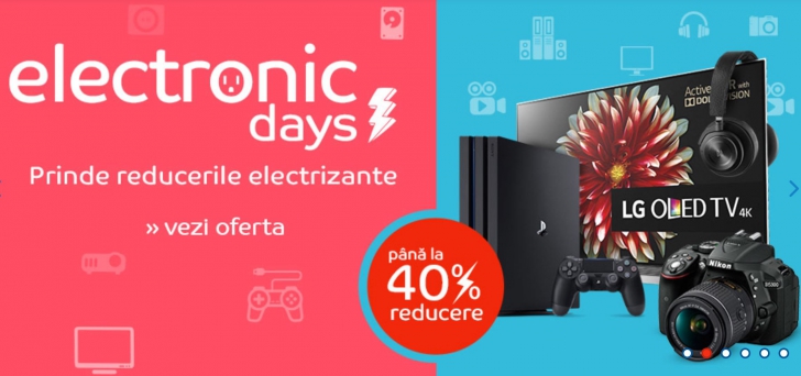 eMAG Electronic Days – Prinde reducerile electrizante de 40%. Promotie fulger